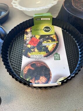 GreenPan Black Fluted Non-Stick Tart Pan set of two